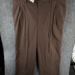 VTG NOS Banana Republic Smithfield Trouser Brown Striped 36R All Cotton Pants
